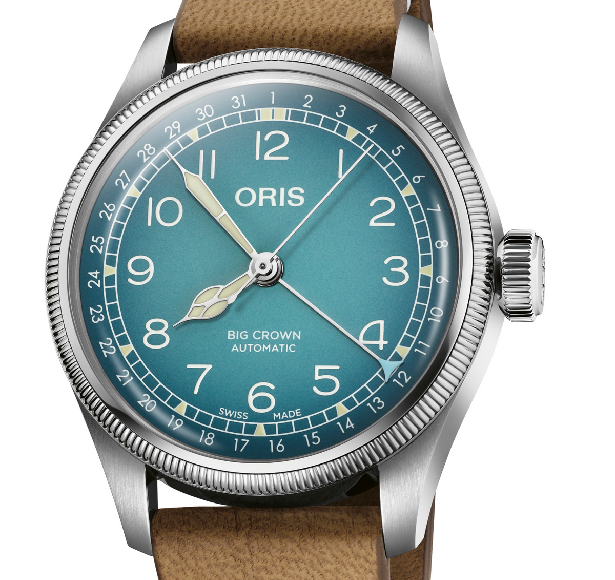 Oris X Cervo Volante Watch with Blue Dial & Leather Strap