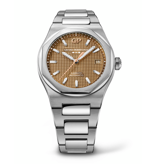 Girard-Perregaux Laureato 38mm Watch with Sunray Copper Dial