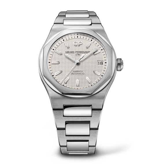 Girard-Perregaux Laureato 42mm Watch with Silver Dial