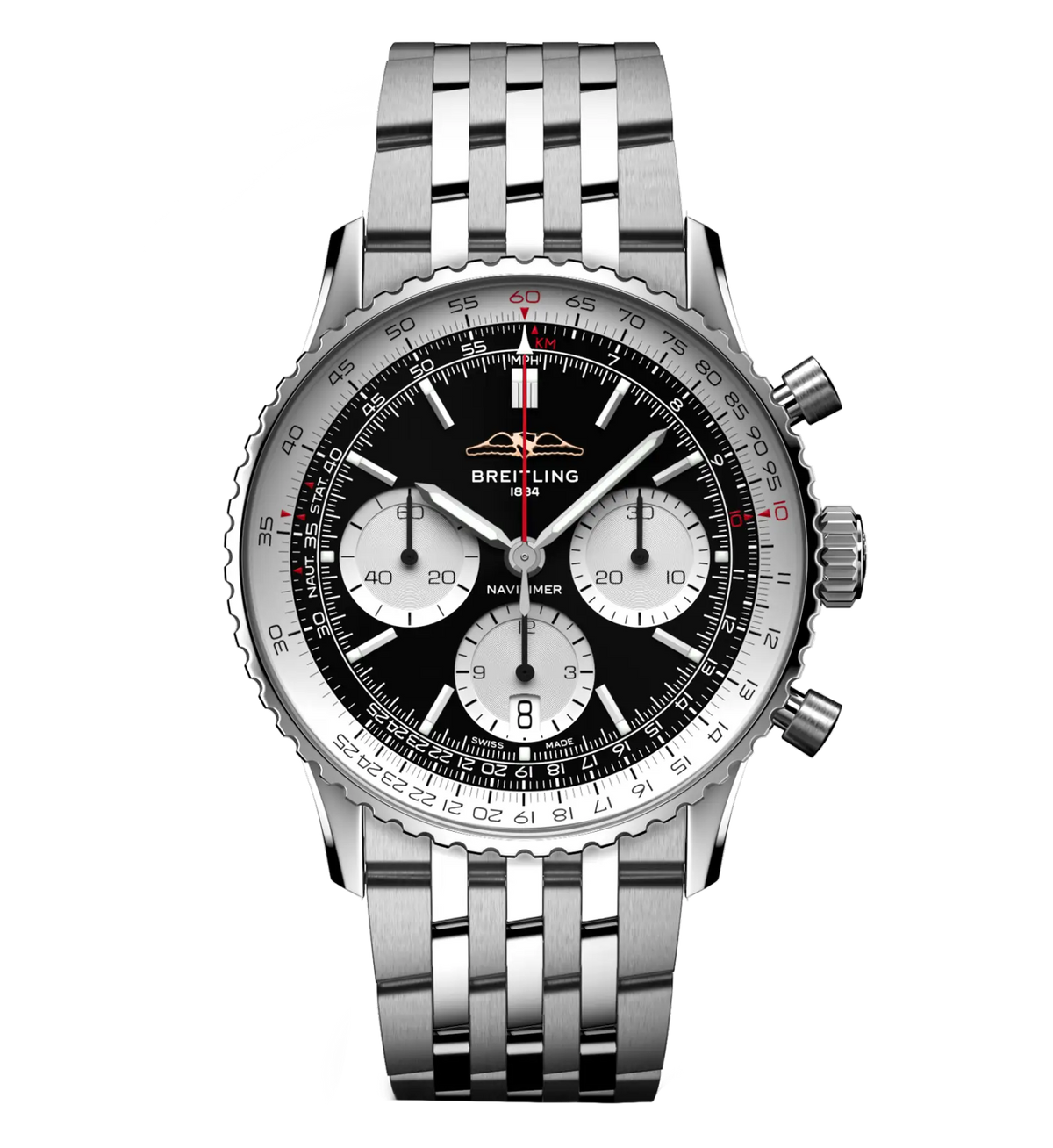 Breitling Navitimer B01 Chronograph 41 Watch with Stainless Steel Bracelet