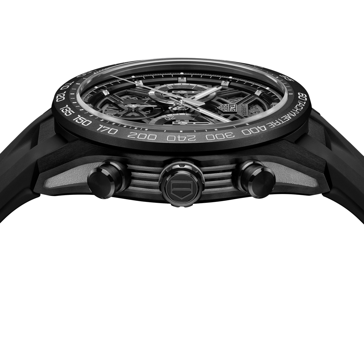 TAG Heuer Carrera Chronograph Extreme Sport Watch with Black Rubber Strap