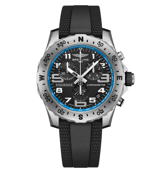 Breitling Endurance Pro 44 NFL Carolina Panthers Edition with Rubber Strap