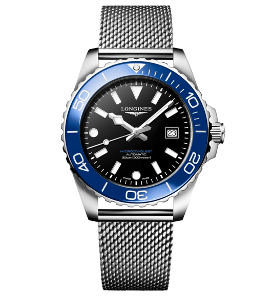 Longines Hydroconquest 42mm Watch with Black Dial