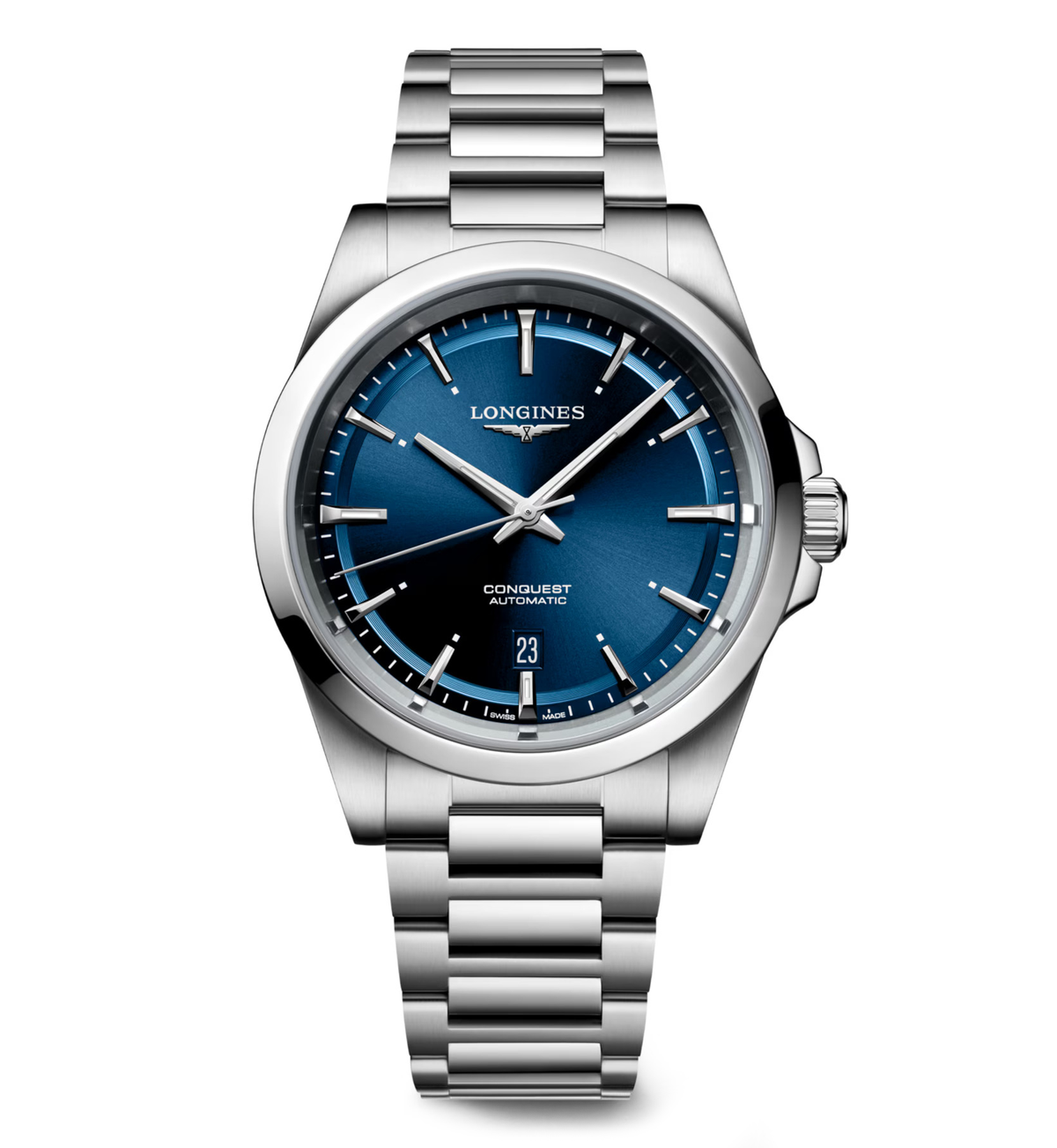 Longines Conquest 41mm Watch with Sunray Blue Dial