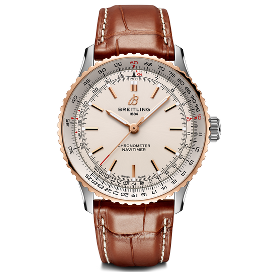Breitling Navitimer Automatic 41 Watch with Brown Leather Strap