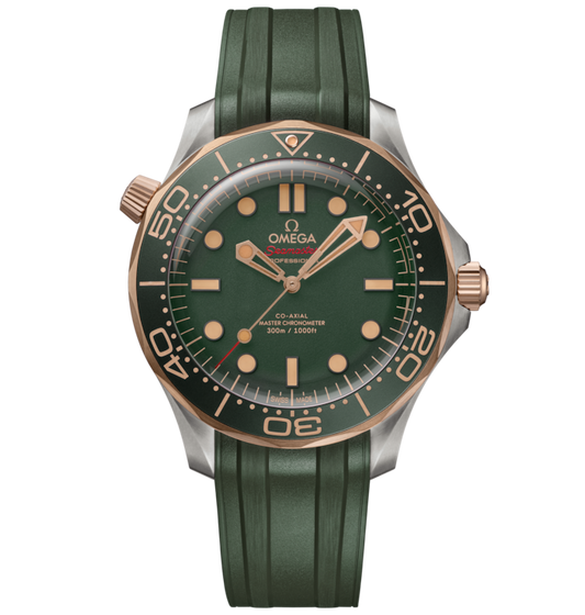 OMEGA Seamaster Diver 300m, 42mm with Green Rubber Strap