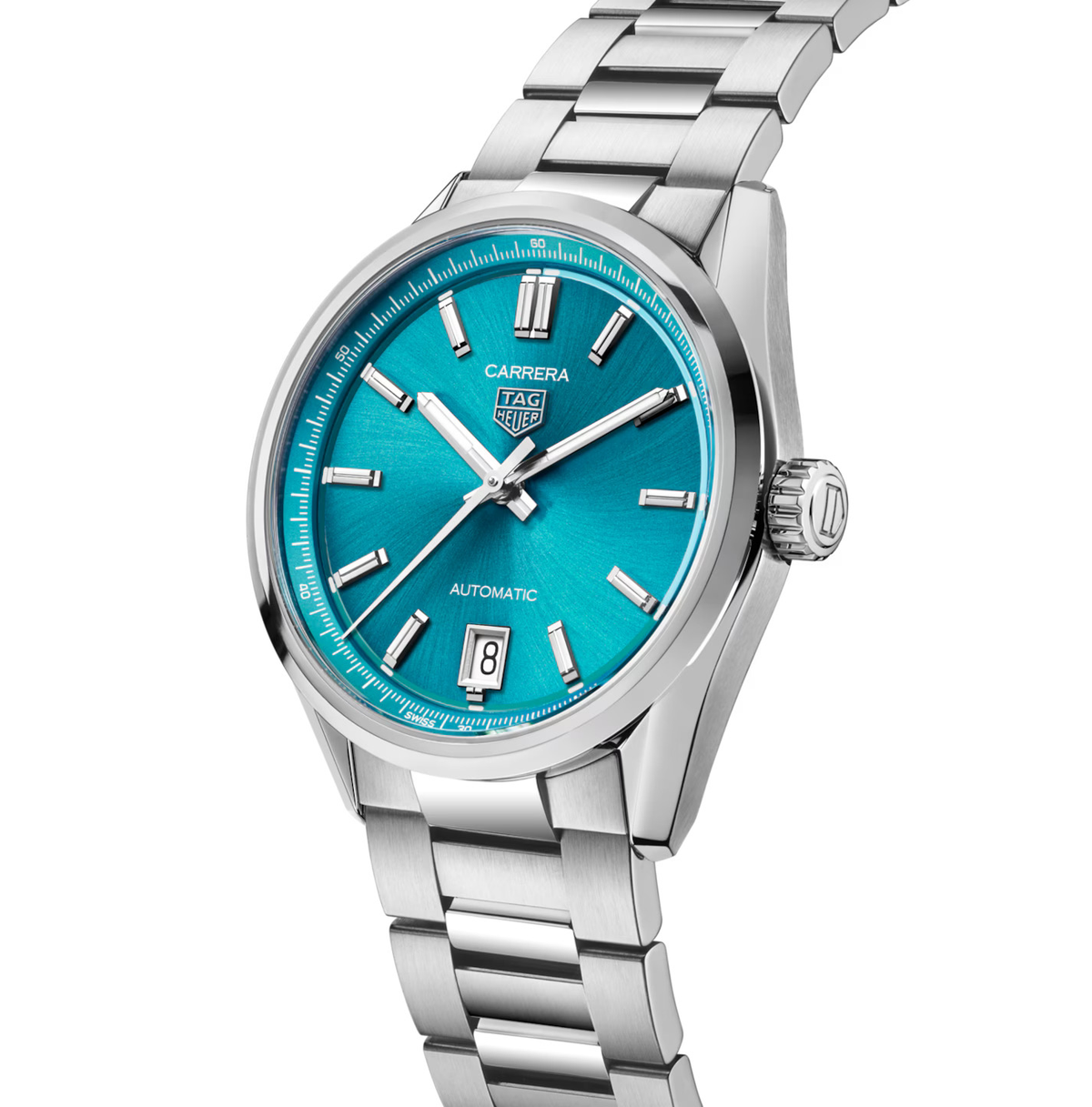 TAG Heuer Carrera Date Watch with Turquoise Dial