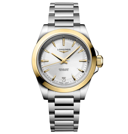 Longines Conquest 34mm Watch with Silver Dial