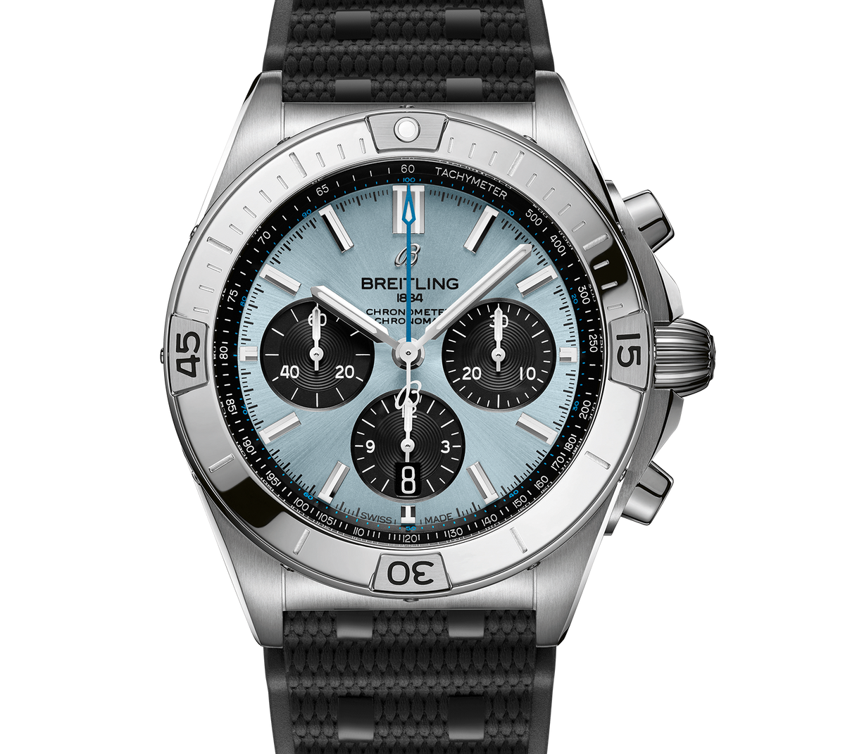 Breitling Chronomat B01 Chronograph 42 Watch with Ice Blue Dial