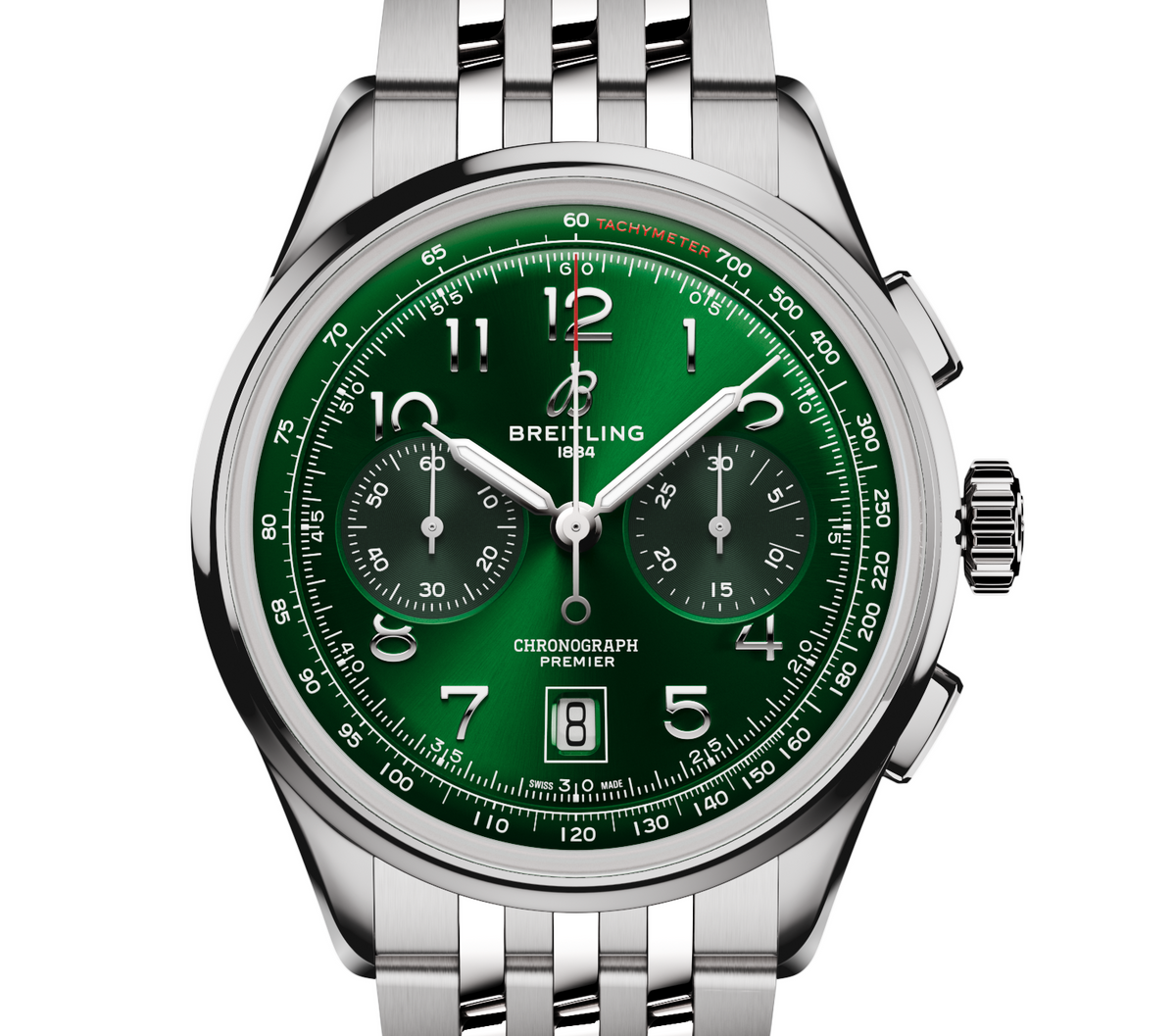 Breitling Premier B01 Chronograph 42mm Watch with Green Dial
