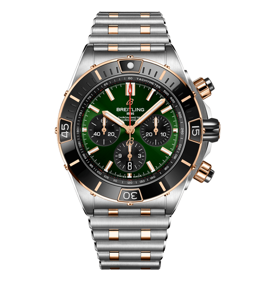 Breitling Super Chronomat B01 44 Watch with Green Dial