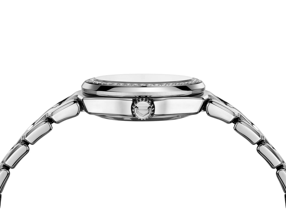 TAG Heuer Link Ladies' White Mother-of-Pearl Dial Diamond Bezel Watch