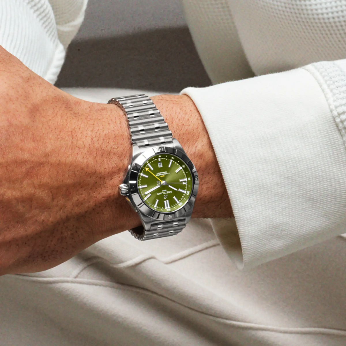 Breitling Chronomat Automatic GMT 40 Giannis Antetokounmpo Watch with Stainless Steel Bracelet