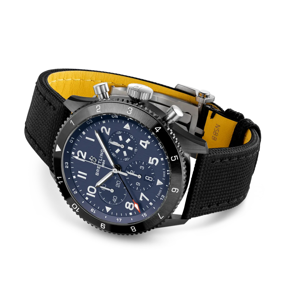 Breitling Super AVI B04 Chronograph GMT 46 Tribute To Vought F4U Corsair with Black Strap